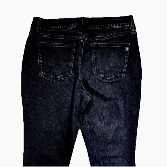 Maurices M Jeans Mid Rise Womens L Short Black Denim Stretch Measures 32 x 26 - Picture 7 of 8